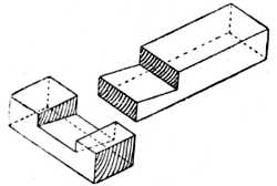 Fig. 41.Tee Halving Joint.