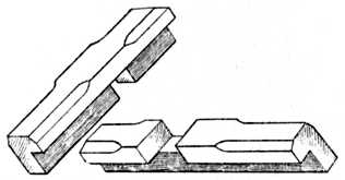 Fig. 61 (B).Halved Joint of Oxford
    Frame with front edges champered.