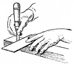 Fig. 64.Marking the Joint with Try Square.