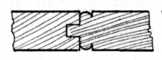Fig. 97.Tongued
    and Grooved
    Matchboarding,
    with Bead at
    Each Side.