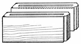 Fig. 106.Part of Sideboard Top; grooved
with ends left blind. (The boards are
shown upright.)