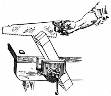 Fig. 179.How to Saw the TenonsFirst Operation.