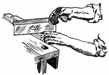 Fig. 182.Sawing away Waste Material.
