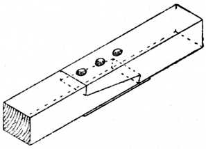 Fig. 213.Plated Scarf Joint Used in Roof Work.