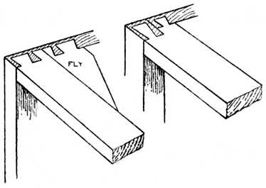 Fig. 293.Carcase Work, showing Bearer Rails Dovetailed.