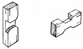 Figs. 49 and 50.Separate pieces of
Halved Moulded Joint.