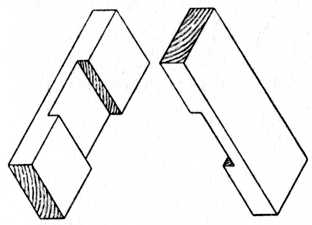 Fig. 62.The Two Pieces of a Halved Joint.