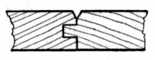 Fig. 98.Matchboarding,
    Tongued,
    Grooved and
    Vee'd.