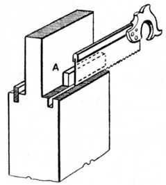 Fig. 126.Tongueing Shoulders of Tenons.