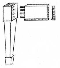 Fig. 208.Dowelling a Dining-Table Leg.