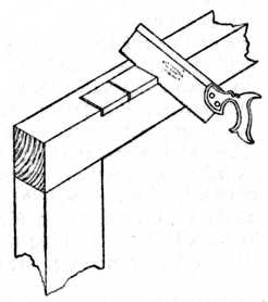 Fig. 225.Sawing for
    the Recess.