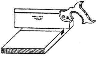 Fig. 316.Cutting the Saw Kerf.