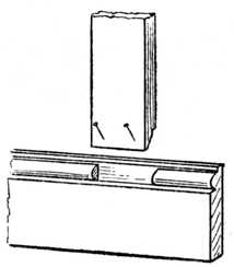 Fig. 347.Fixing Muntin
    to Skirting.